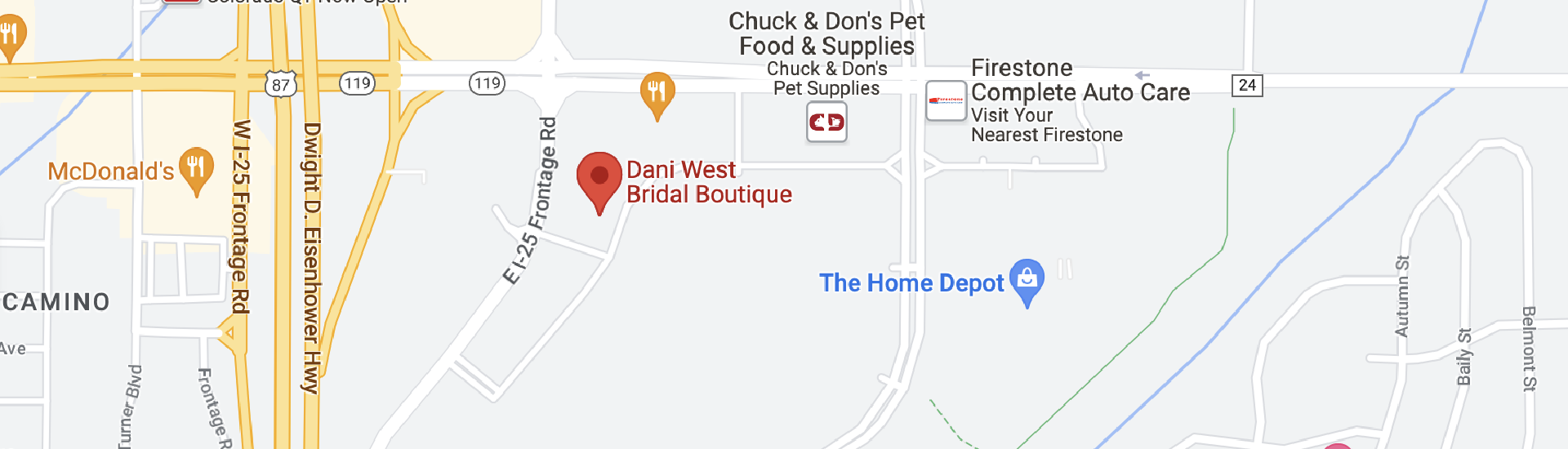 Dani West Bridal Boutique location