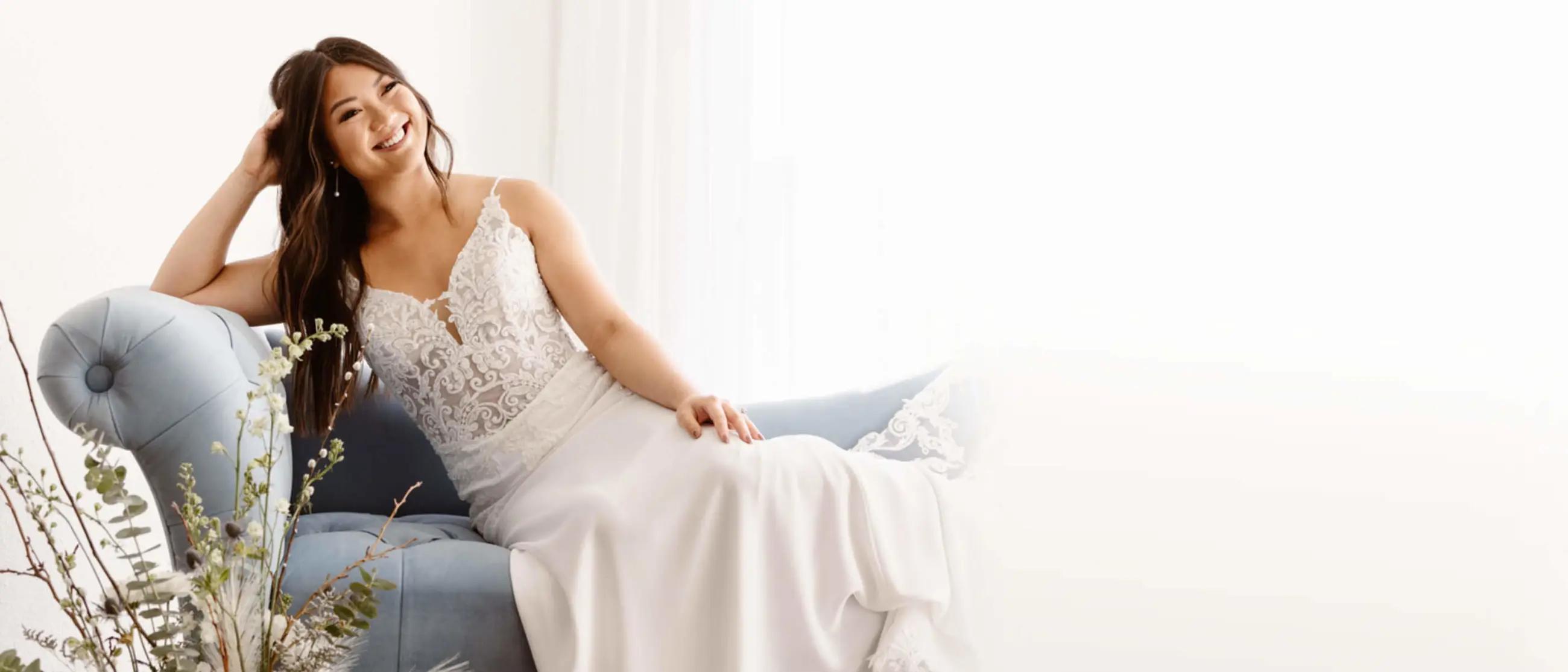 model wearing a Jayden Grace wedding dress