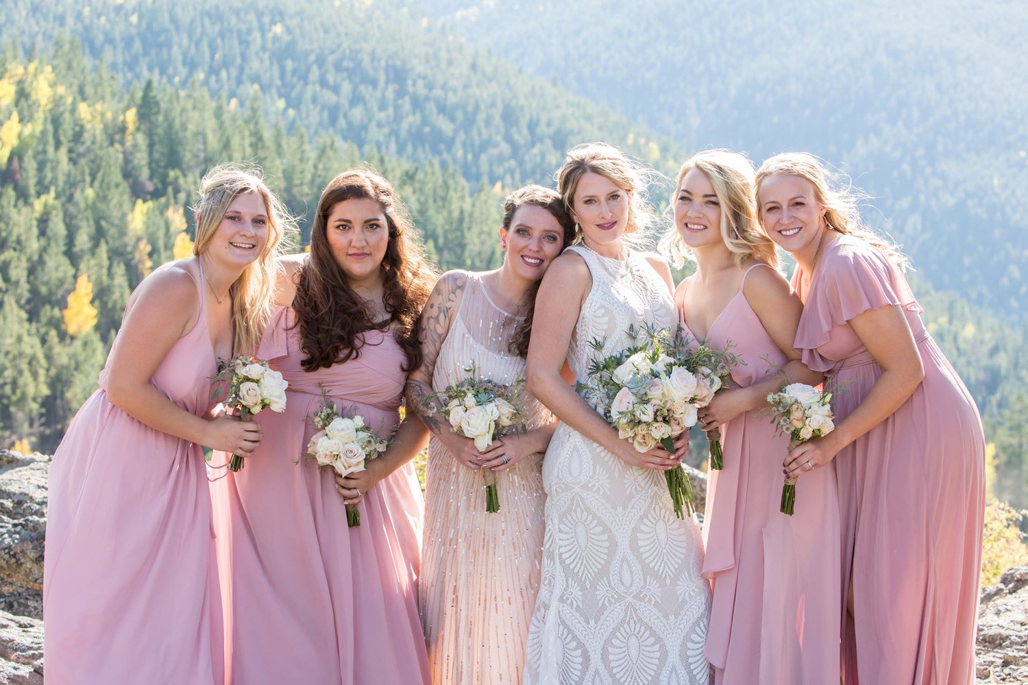 Models wearing a dresses