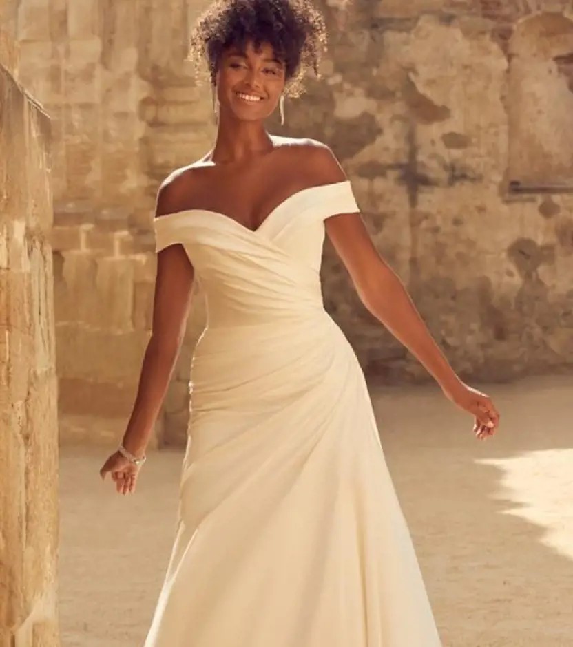 Model wearing a gown by Maggie Sottero