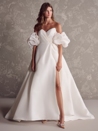 NISHA #3 Diamond White (gown with Natural Illusion) thumbnail