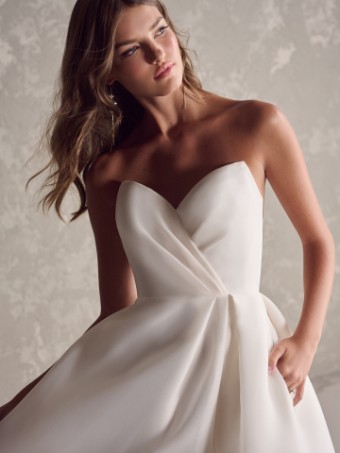 NISHA #2 Diamond White (gown with Natural Illusion) thumbnail