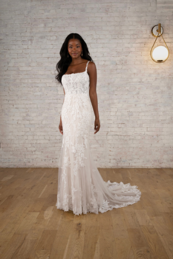 Staci Ann #0 default (IV-ALM) Ivory Lace and Tulle over Almond Gown thumbnail