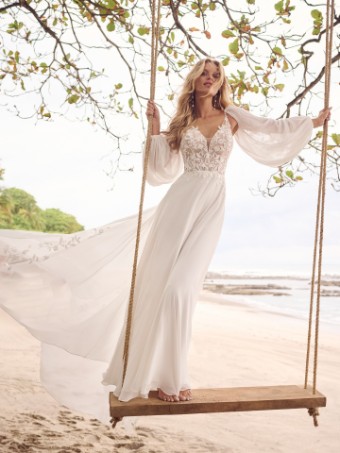 SUE #2 Ivory (gown with Natural Illusion) thumbnail