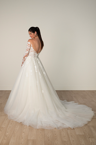 Joy #1 (IVIV-PL) IVR LACE TULLE & REGAL ORGANZA OV IVR GOWN W PLN TULLE ILLUS thumbnail