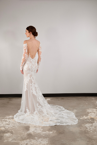 Holly Winters #1 (IVIV-PL) Ivory Lace & Tulle over Ivory Gown w Porcelain Tulle Illusion thumbnail