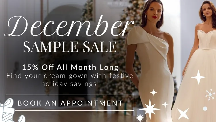 december sample sale banner 2025